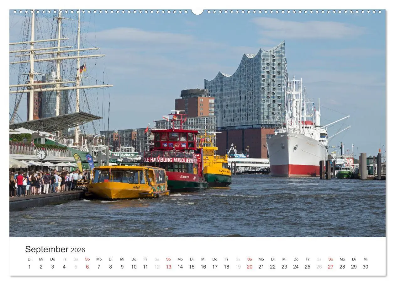Bild: 9783516115062 | Hamburg (hochwertiger Premium Wandkalender 2026 DIN A2 quer),...