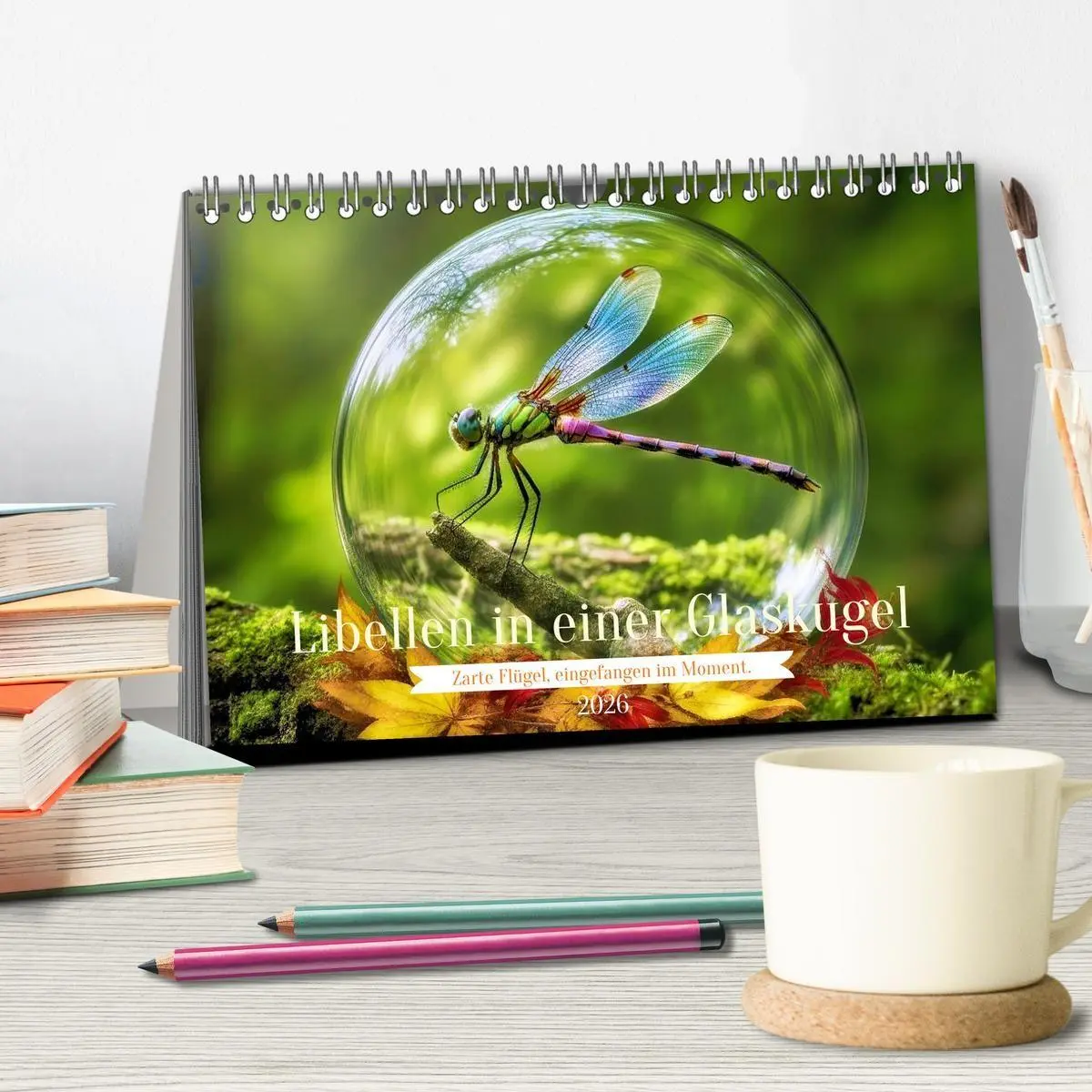 Bild: 9783516665062 | Libellen in einer Glaskugel (Tischkalender 2026 DIN A5 quer),...