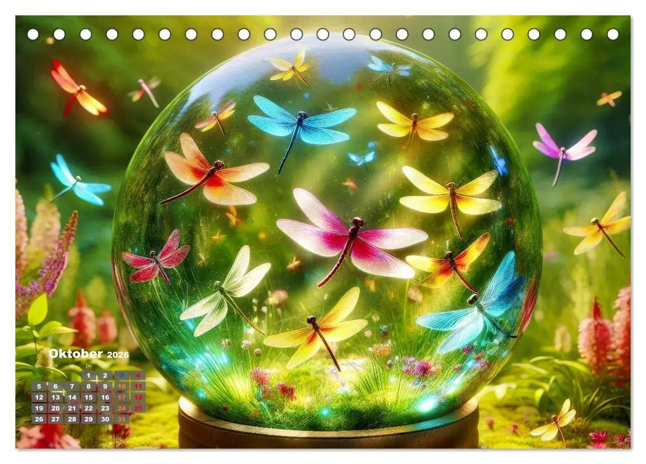 Bild: 9783516665062 | Libellen in einer Glaskugel (Tischkalender 2026 DIN A5 quer),...