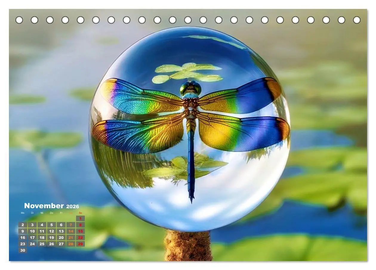 Bild: 9783516665062 | Libellen in einer Glaskugel (Tischkalender 2026 DIN A5 quer),...
