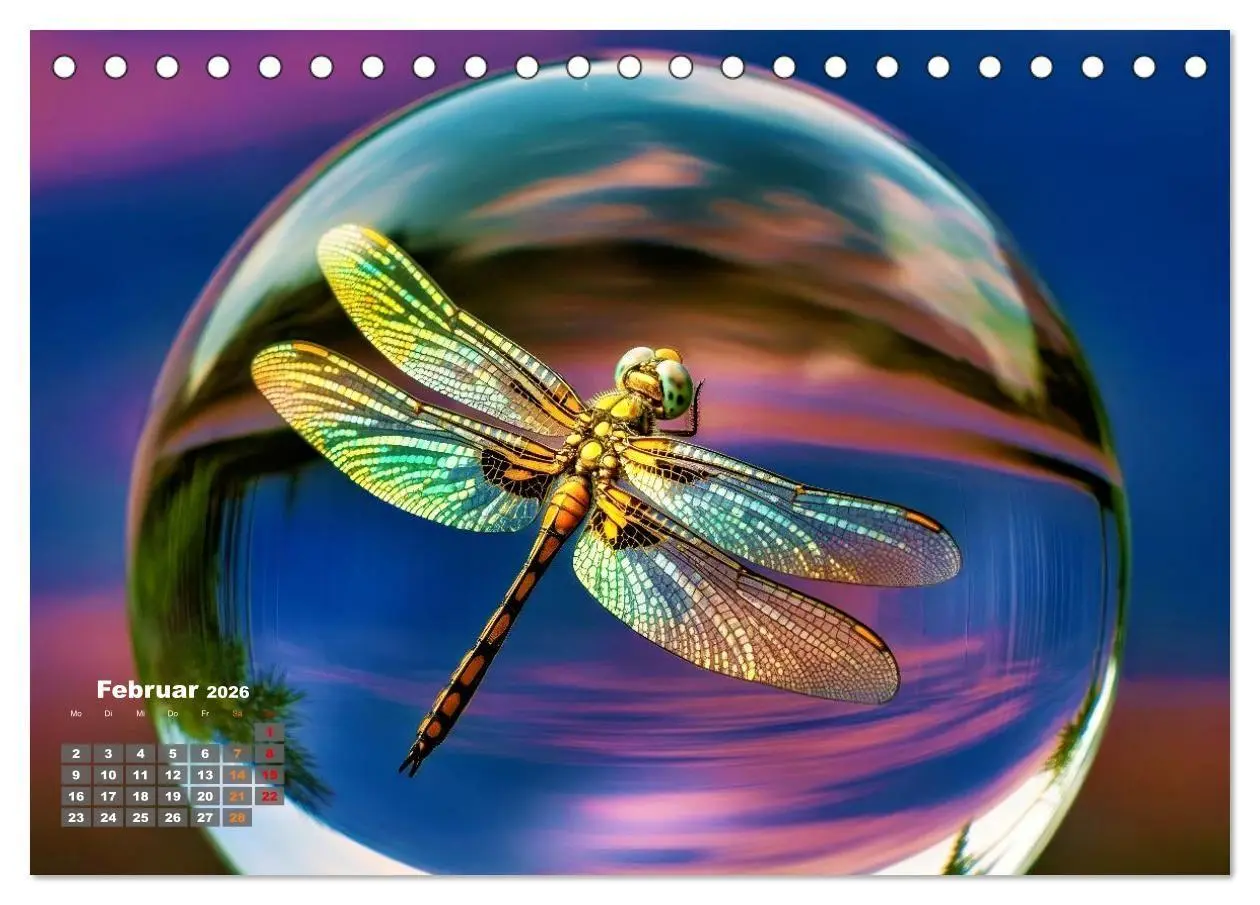 Bild: 9783516665062 | Libellen in einer Glaskugel (Tischkalender 2026 DIN A5 quer),...