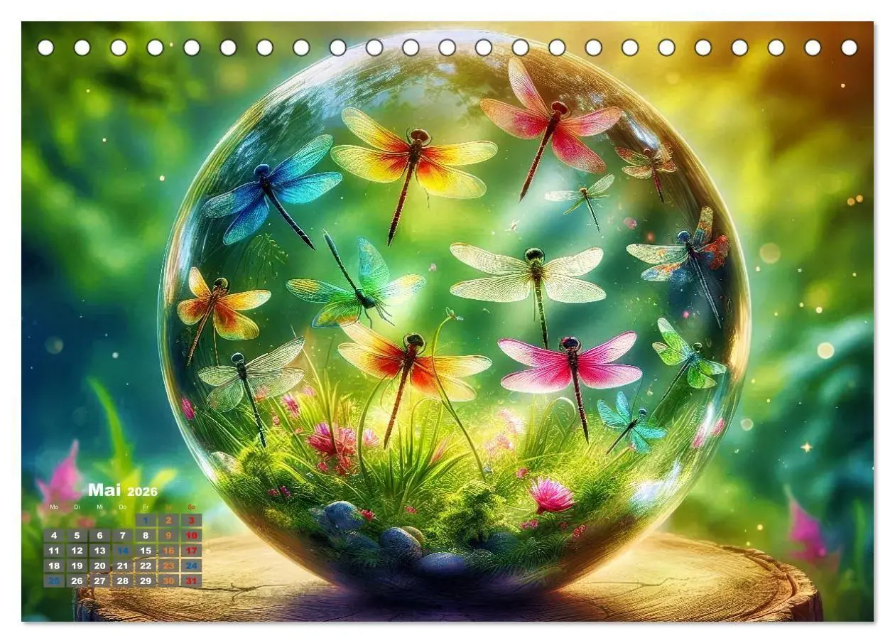 Bild: 9783516665062 | Libellen in einer Glaskugel (Tischkalender 2026 DIN A5 quer),...