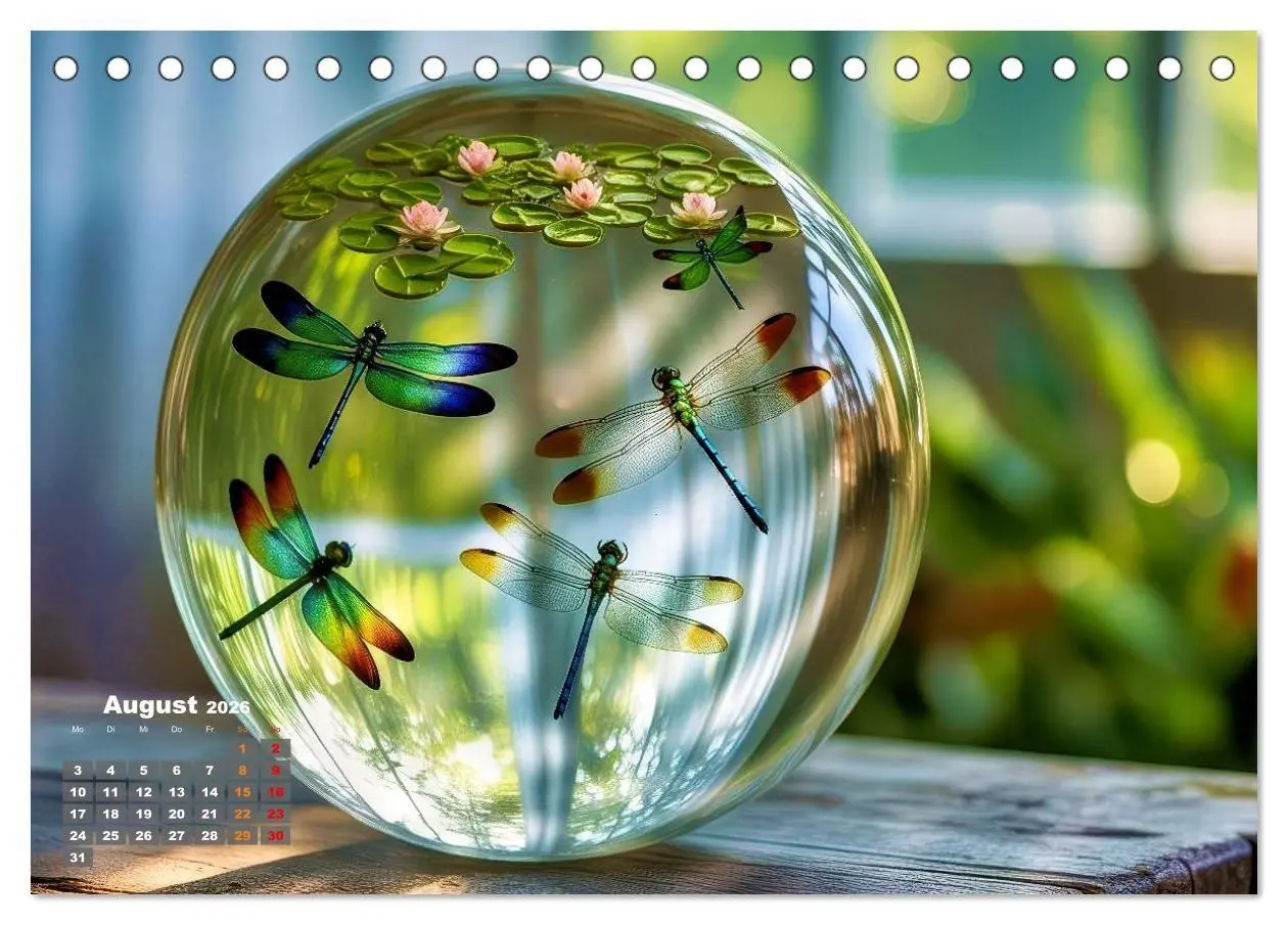 Bild: 9783516665062 | Libellen in einer Glaskugel (Tischkalender 2026 DIN A5 quer),...