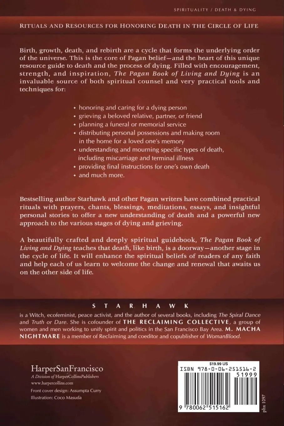Rückseite: 9780062515162 | The Pagan Book of Living and Dying | T/K | Starhawk (u. a.) | Buch
