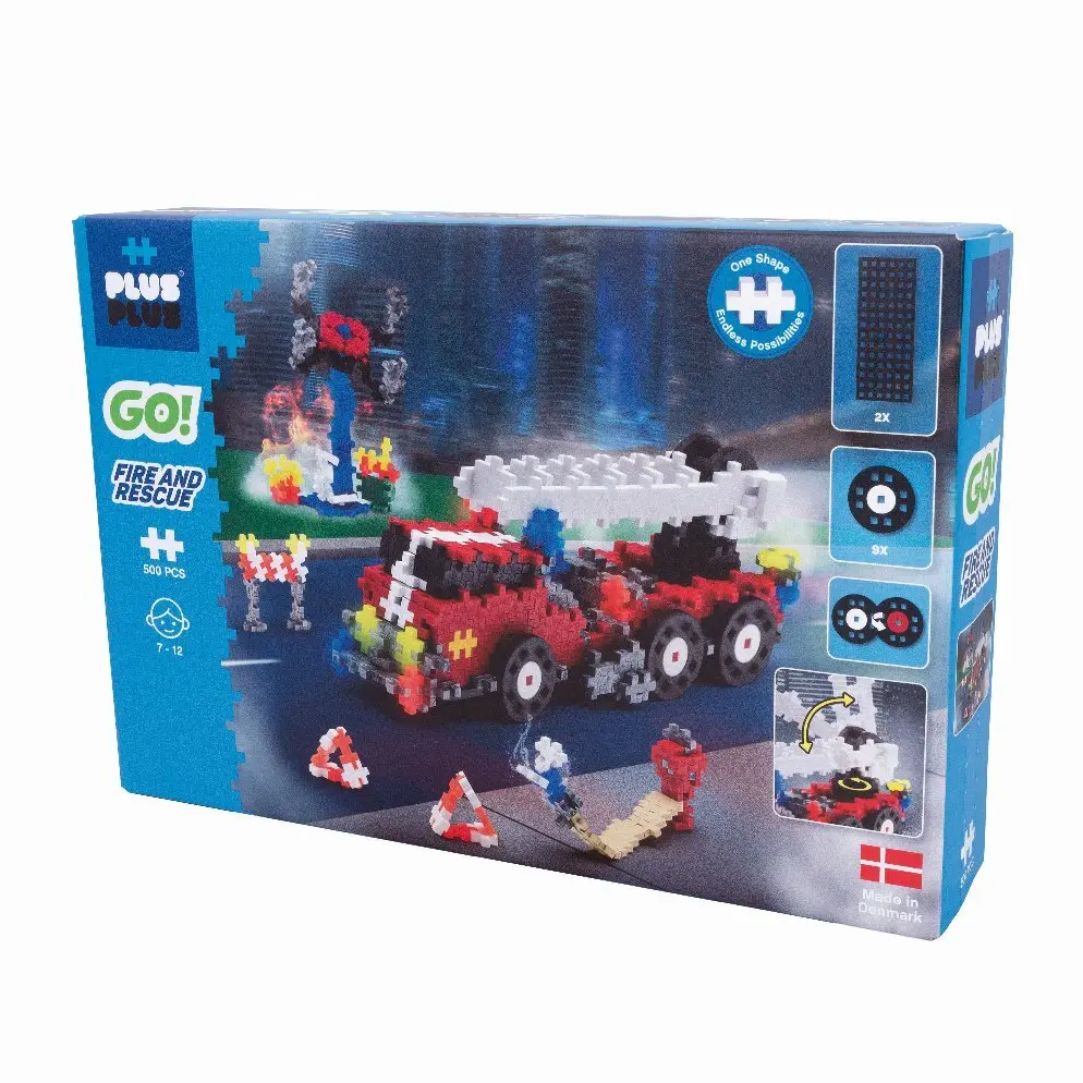 Cover: 5710409105262 | 500 Kreativ Bausteine GO! Feuerwehrauto | 9607009 | 2022 | PLUS PLUS