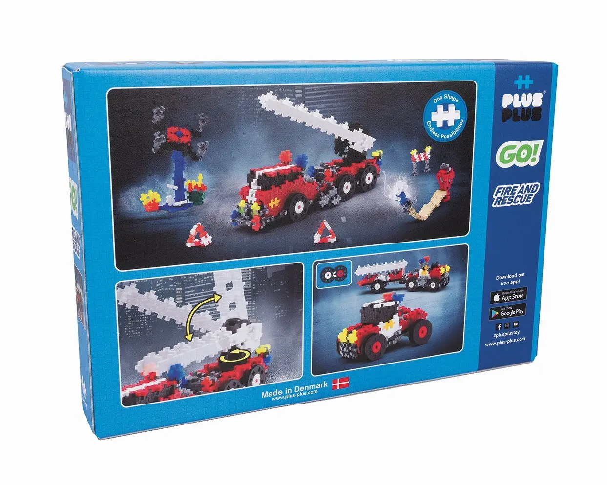 Bild: 5710409105262 | 500 Kreativ Bausteine GO! Feuerwehrauto | 9607009 | 2022 | PLUS PLUS
