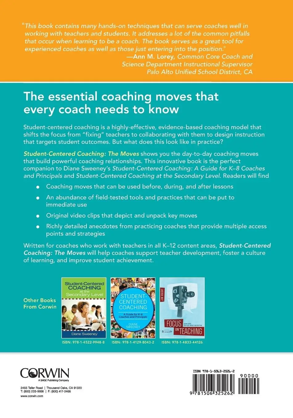 Rückseite: 9781506325262 | Student-Centered Coaching | The Moves | Diane Sweeney (u. a.) | Buch