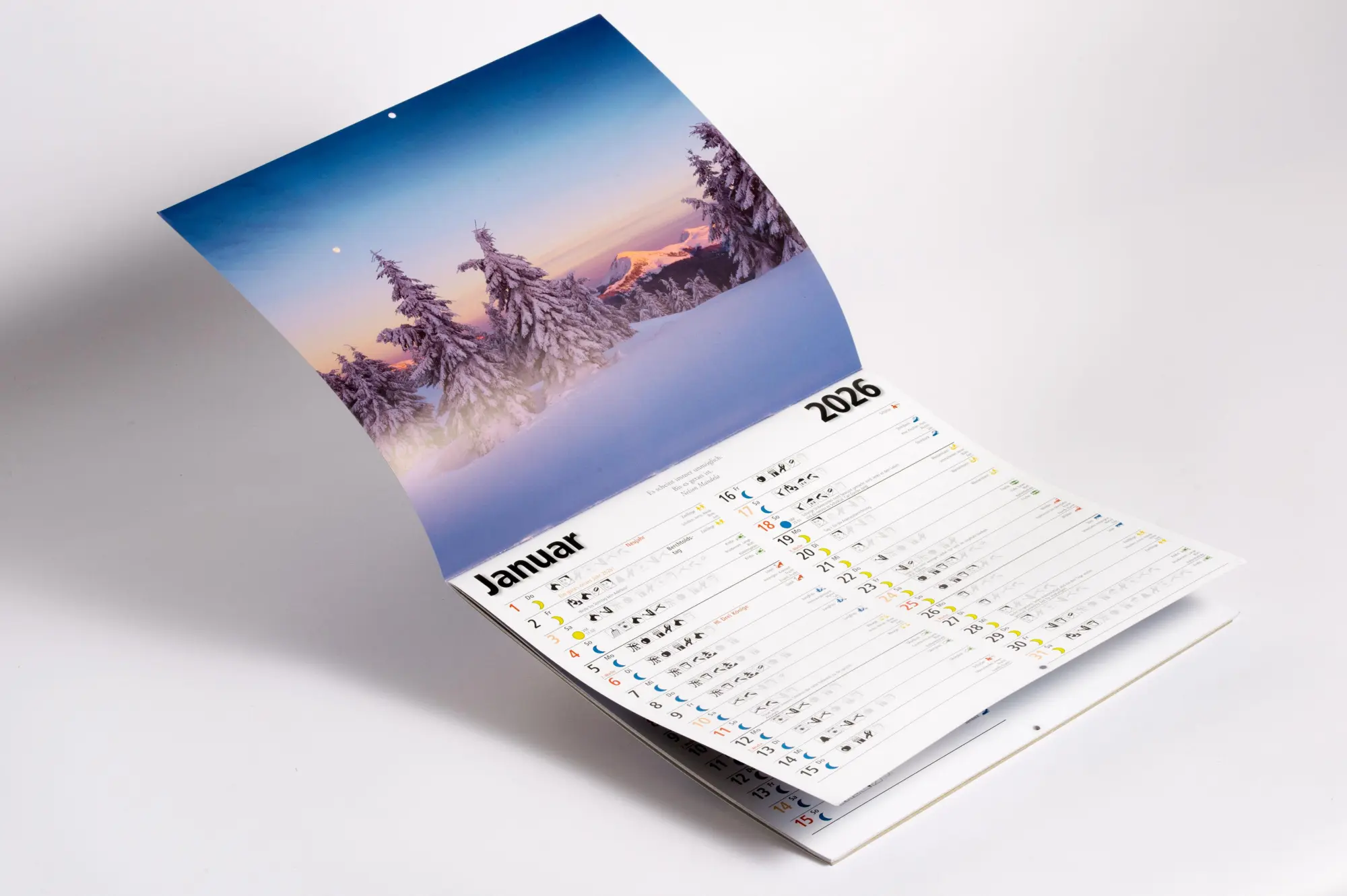 Bild: 9783442395262 | Das Mondjahr 2026 - Wandkalender | Johanna Paungger (u. a.) | Kalender
