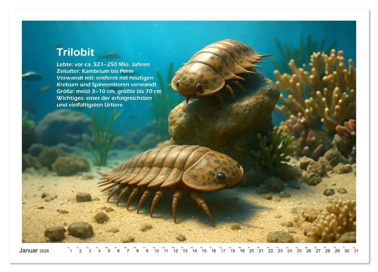 Bild: 9783516645262 | Urige Meerestiere prähistorisch und seltsam (Wandkalender 2026 DIN...