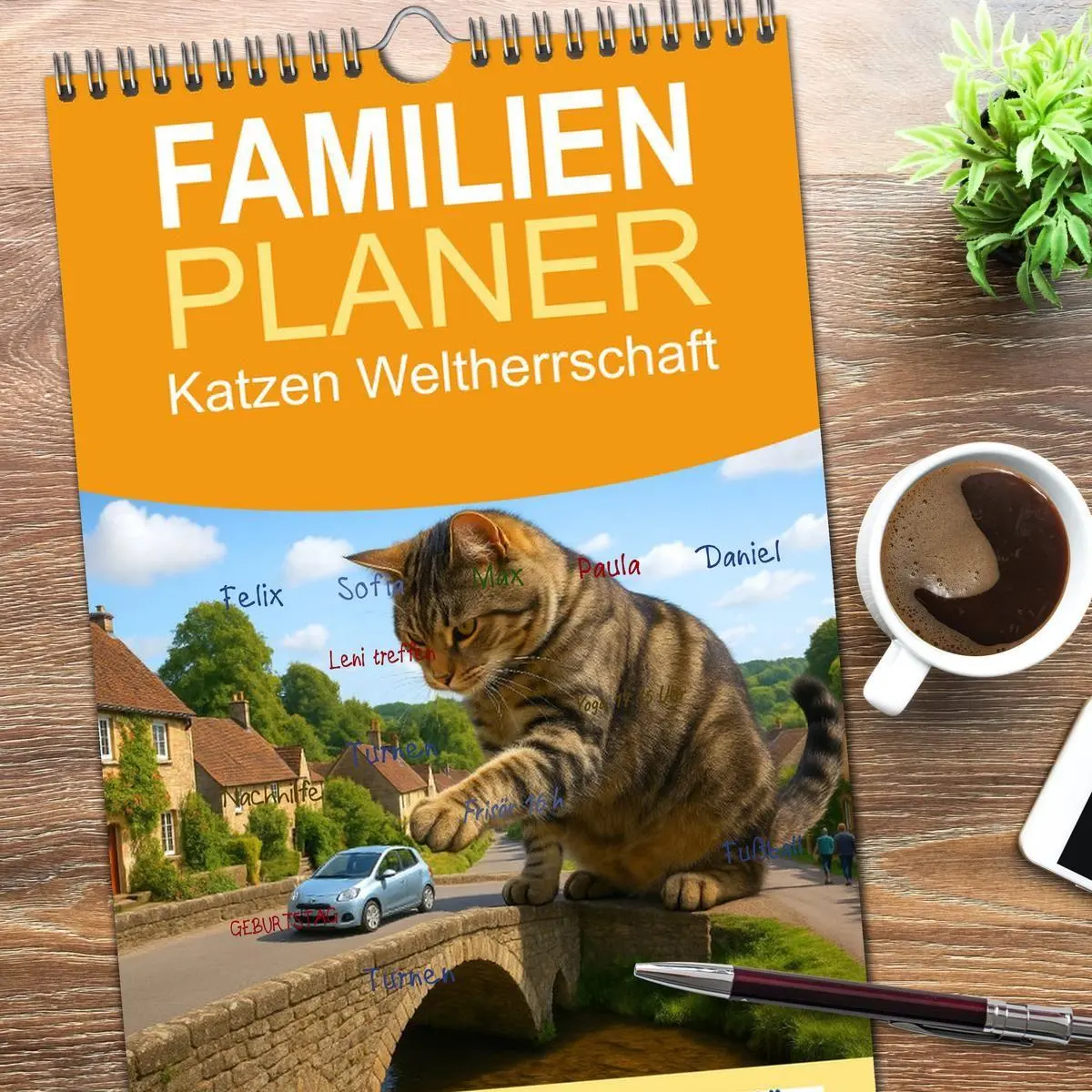 Bild: 9783516715262 | Familienplaner 2026 - Katzen Weltherrschaft mit 5 Spalten...