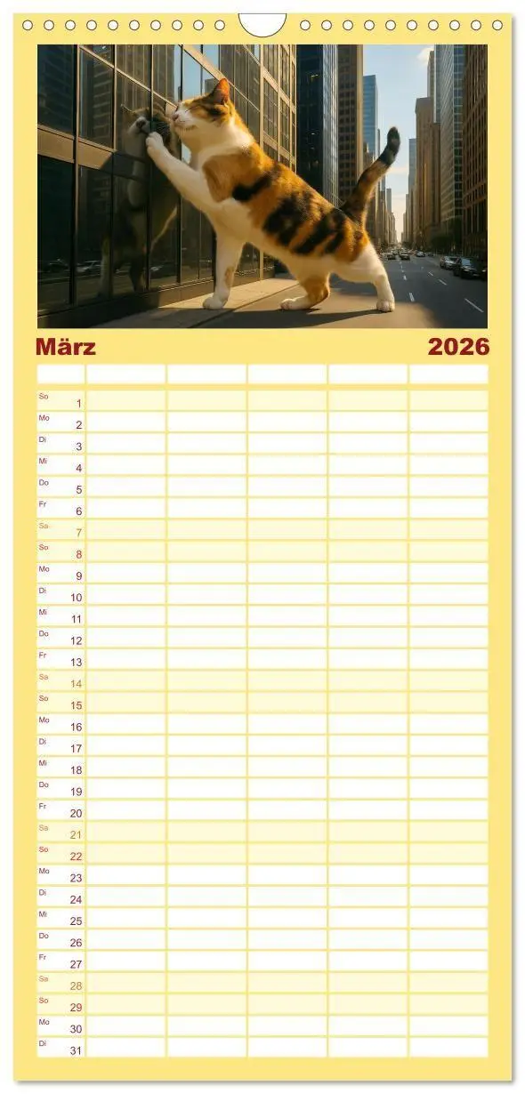 Bild: 9783516715262 | Familienplaner 2026 - Katzen Weltherrschaft mit 5 Spalten...