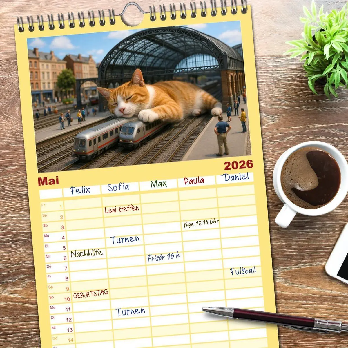 Bild: 9783516715262 | Familienplaner 2026 - Katzen Weltherrschaft mit 5 Spalten...