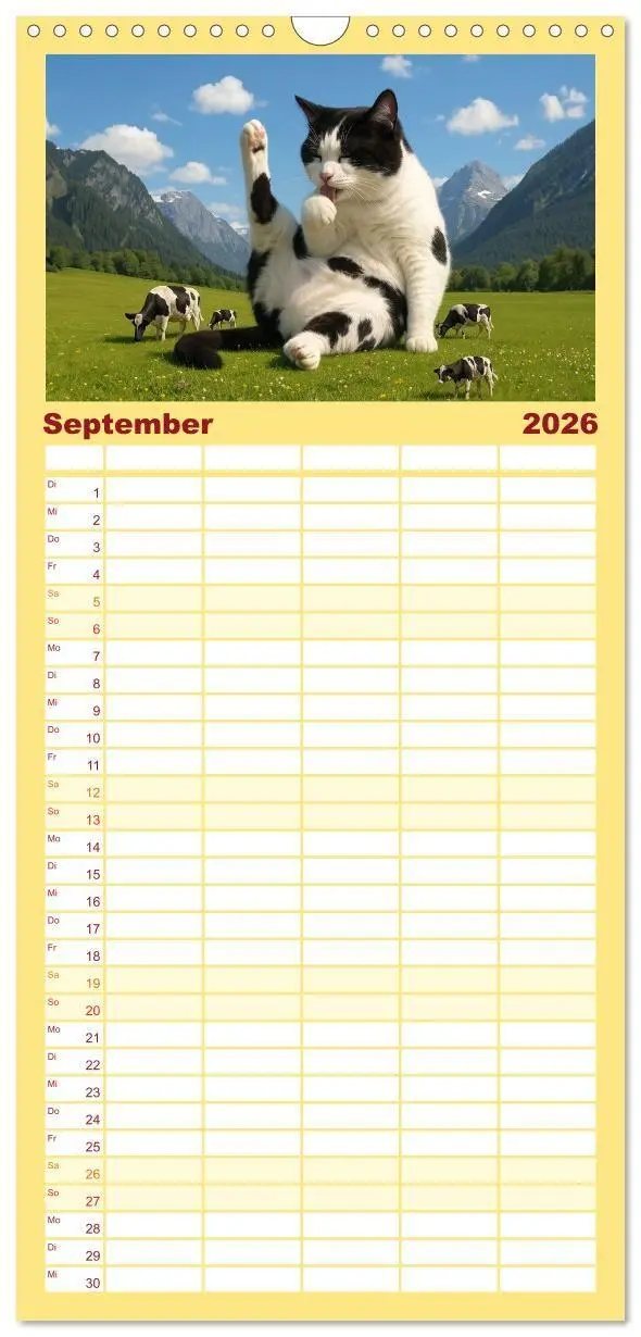 Bild: 9783516715262 | Familienplaner 2026 - Katzen Weltherrschaft mit 5 Spalten...