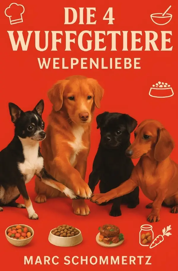 Cover: 9783819755262 | Die 4 Wuffgetiere - Welpenliebe | 30 gesunde Rezepte für Welpen. DE