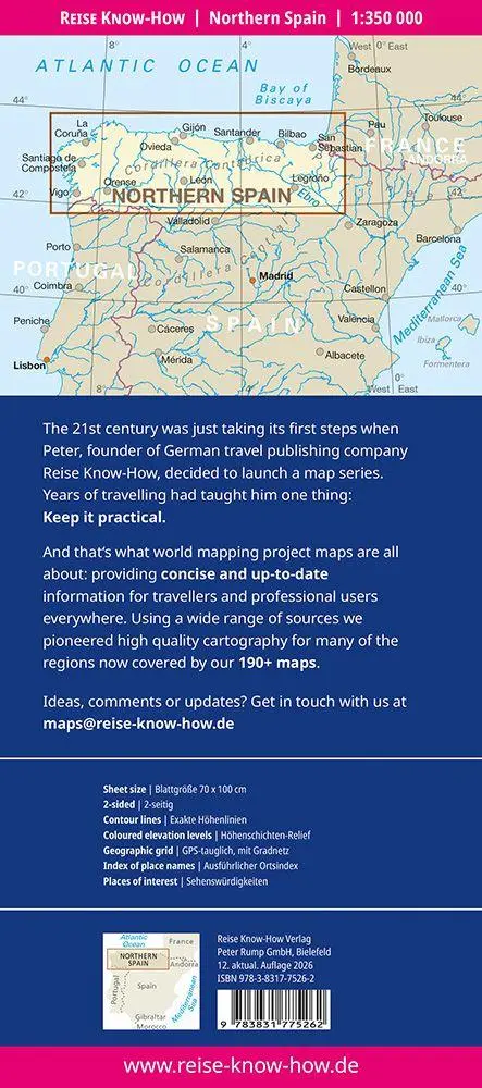 Bild: 9783831775262 | Reise Know-How Landkarte Nordspanien mit Jakobsweg Northern Spain...