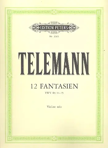 Cover: 9790014075262 | 12 Fantasias For Violin Without Bass | Georg Philipp Telemann | Buch