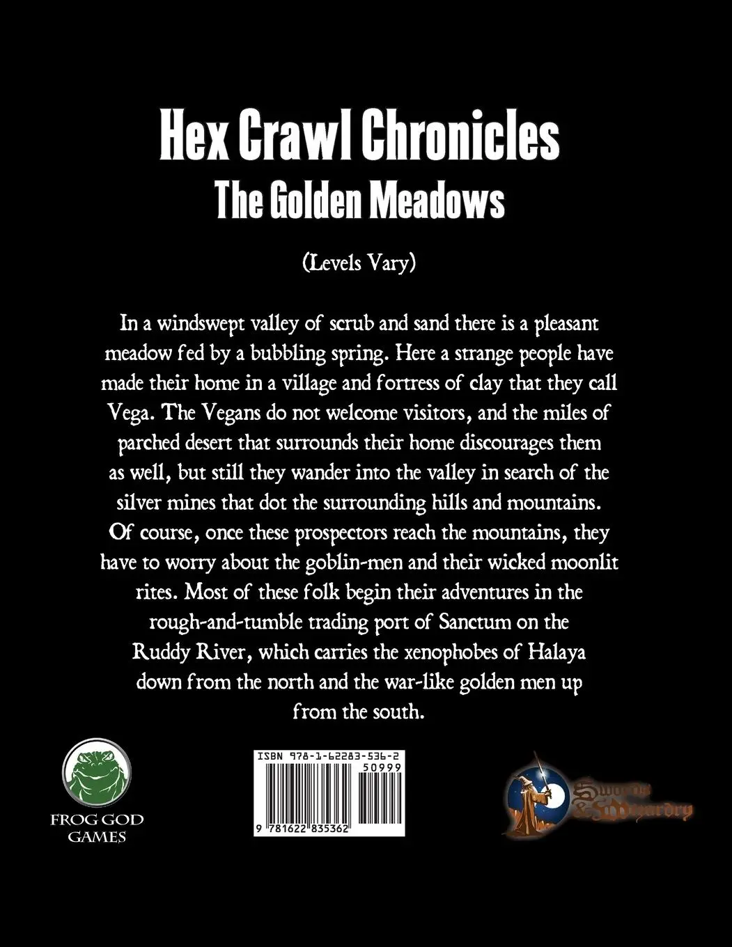 Rückseite: 9781622835362 | Hex Crawl Chronicles 7 | The Golden Meadows - Swords &amp; Wizardry | Buch
