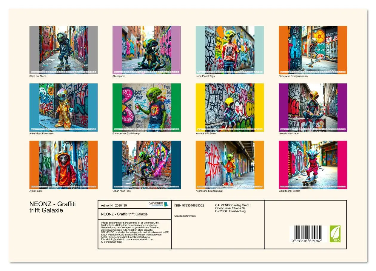 Bild: 9783516635362 | NEONZ - Graffiti trifft Galaxie (hochwertiger Premium Wandkalender...