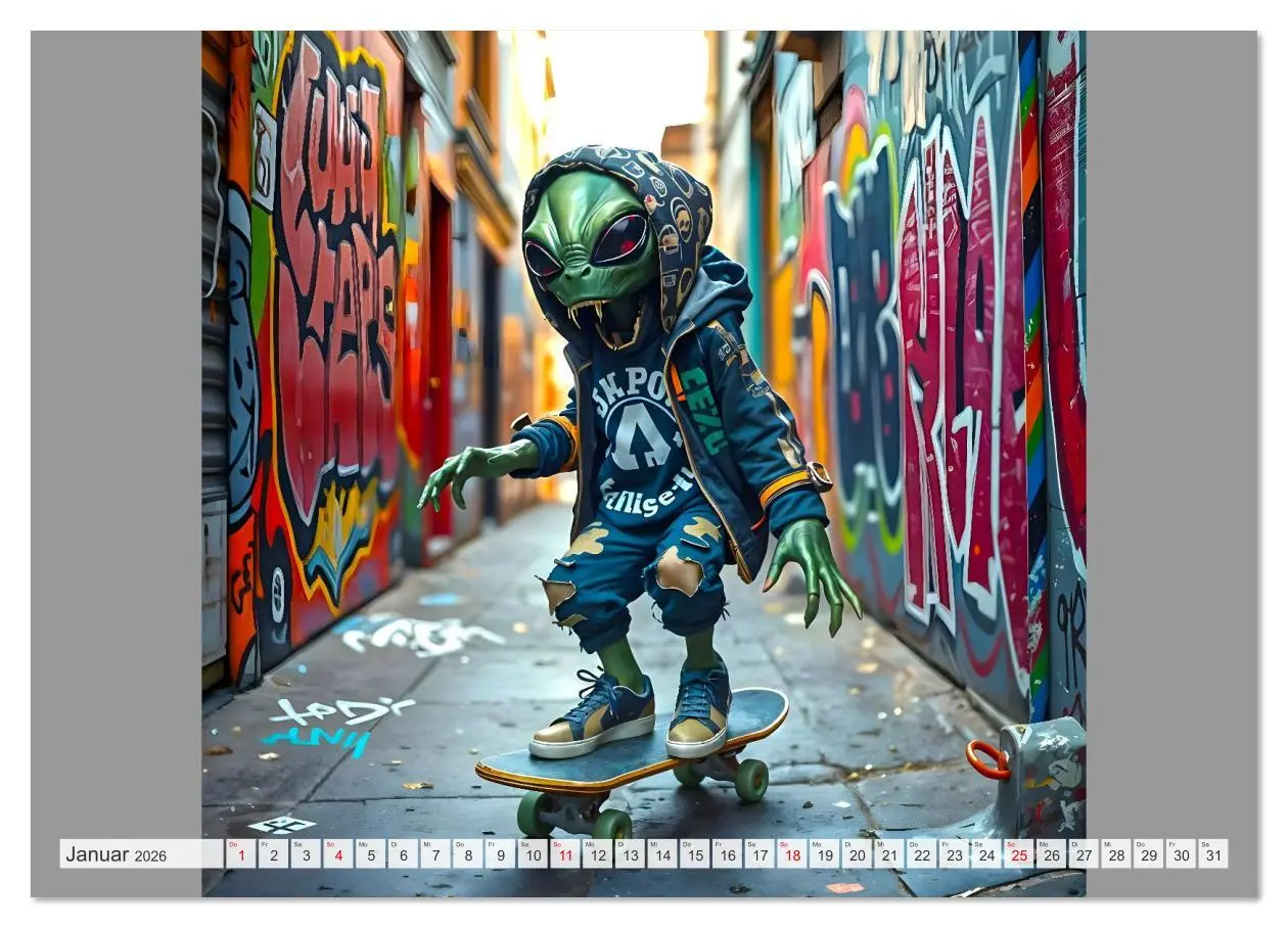 Bild: 9783516635362 | NEONZ - Graffiti trifft Galaxie (hochwertiger Premium Wandkalender...