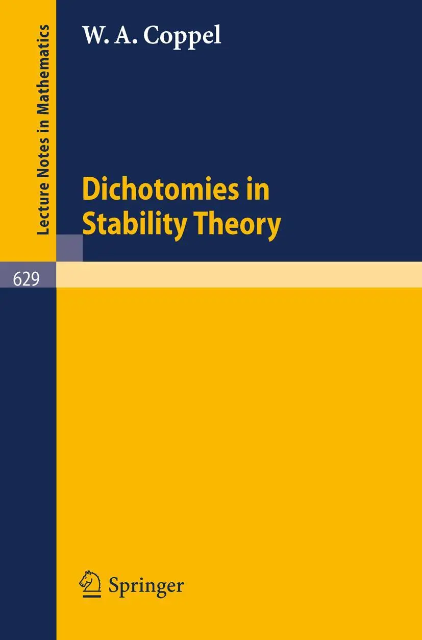 Cover: 9783540085362 | Dichotomies in Stability Theory | W. A. Coppel | Taschenbuch | 1978