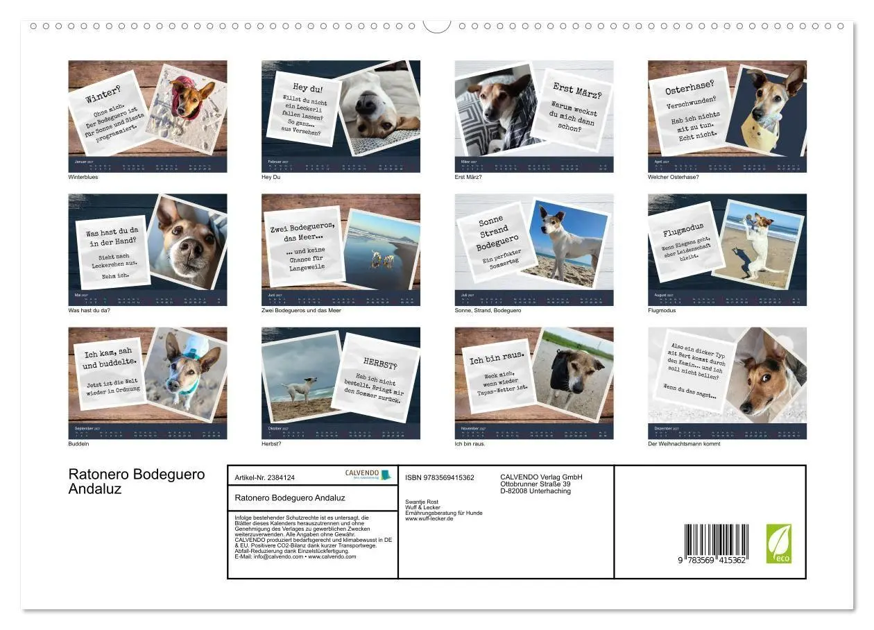 Bild: 9783569415362 | Ratonero Bodeguero Andaluz (hochwertiger Premium Wandkalender 2027...