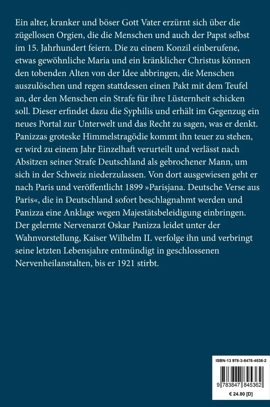 Rückseite: 9783847845362 | Das Liebeskonzil (Großdruck) | Oskar Panizza | Buch | 116 S. | Deutsch