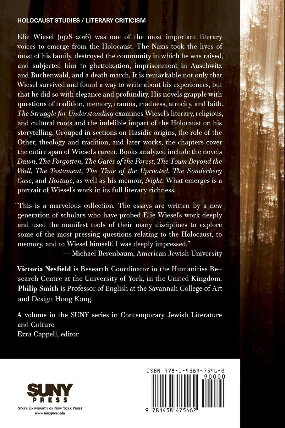 Rückseite: 9781438475462 | The Struggle for Understanding | Elie Wiesel's Literary Works | Buch