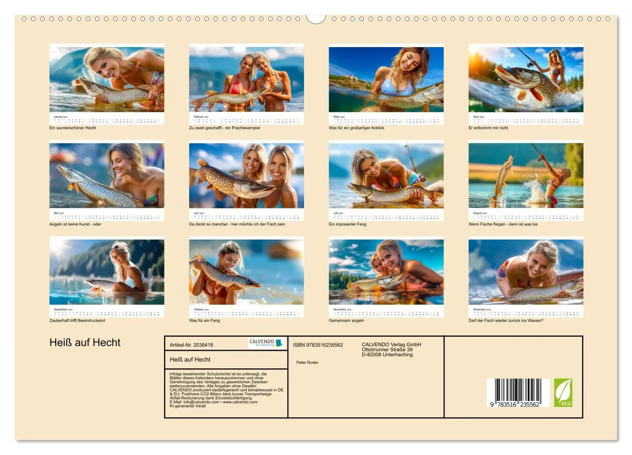Bild: 9783516235562 | Heiß auf Hecht (hochwertiger Premium Wandkalender 2026 DIN A2...