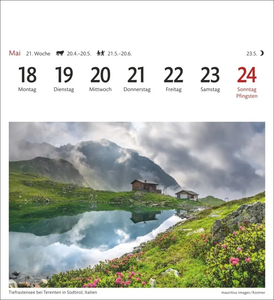 Bild: 9783840035562 | Alpen Sehnsuchtskalender 2026 - Wochenkalender mit 53 Postkarten