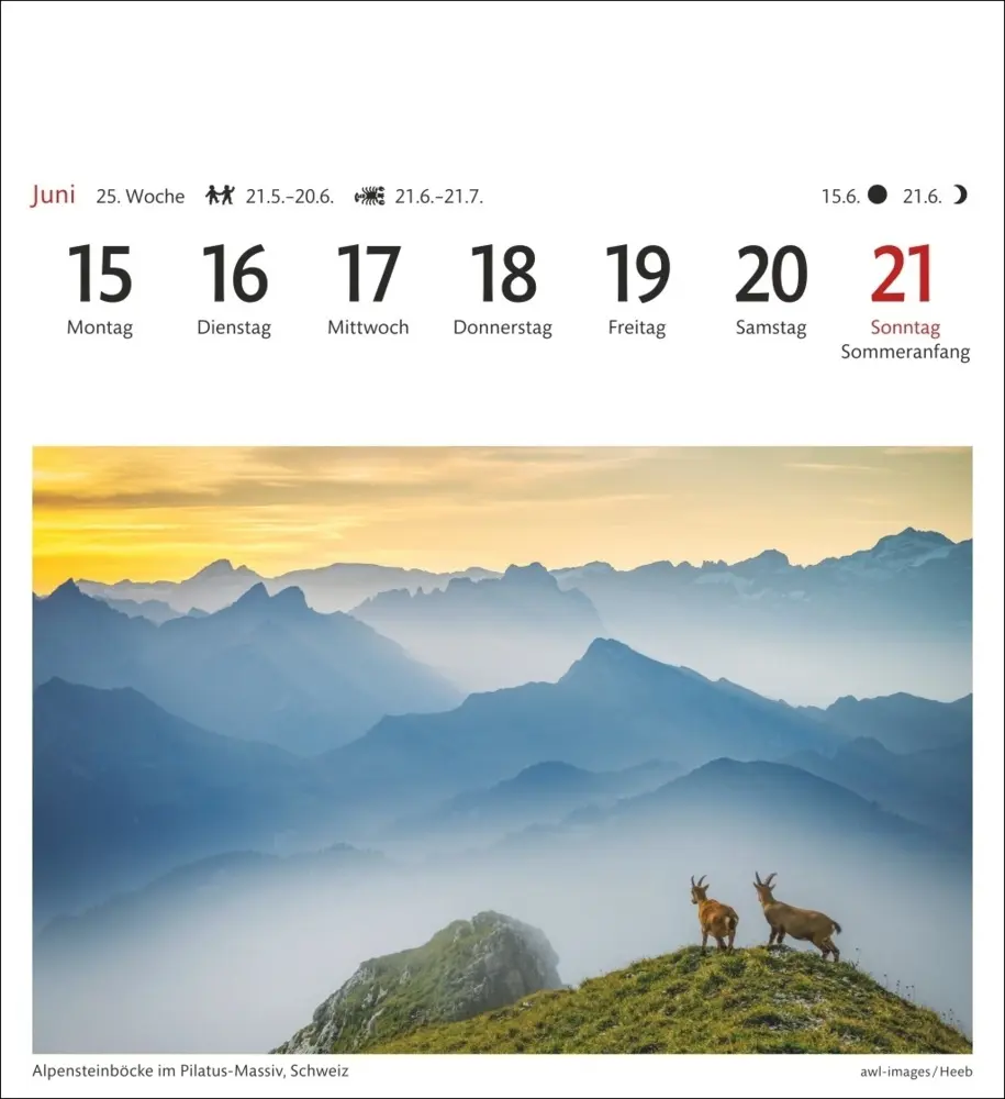 Bild: 9783840035562 | Alpen Sehnsuchtskalender 2026 - Wochenkalender mit 53 Postkarten