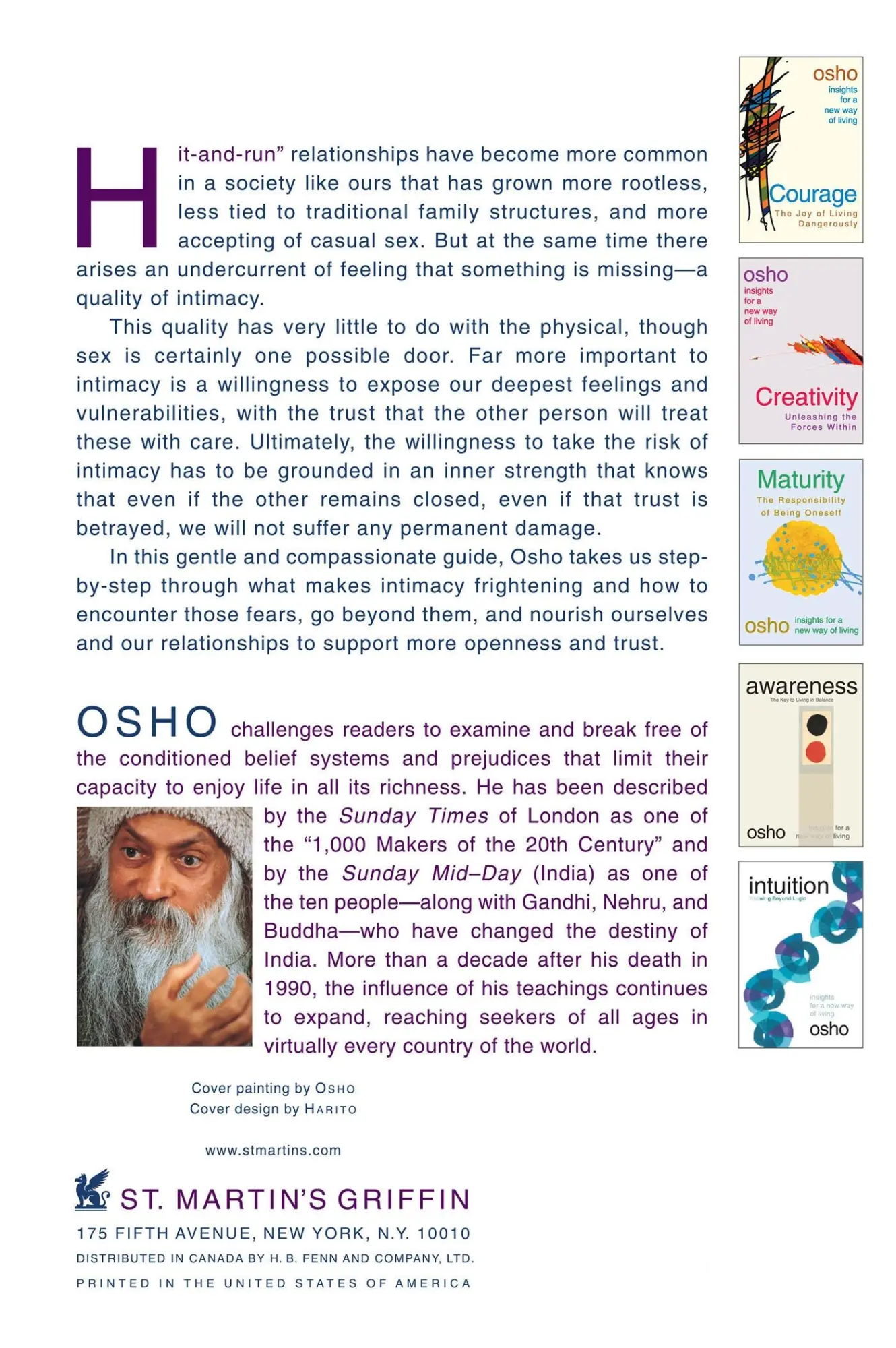 Rückseite: 9780312275662 | Intimacy | Trusting Oneself and the Other | Osho | Taschenbuch | 2001