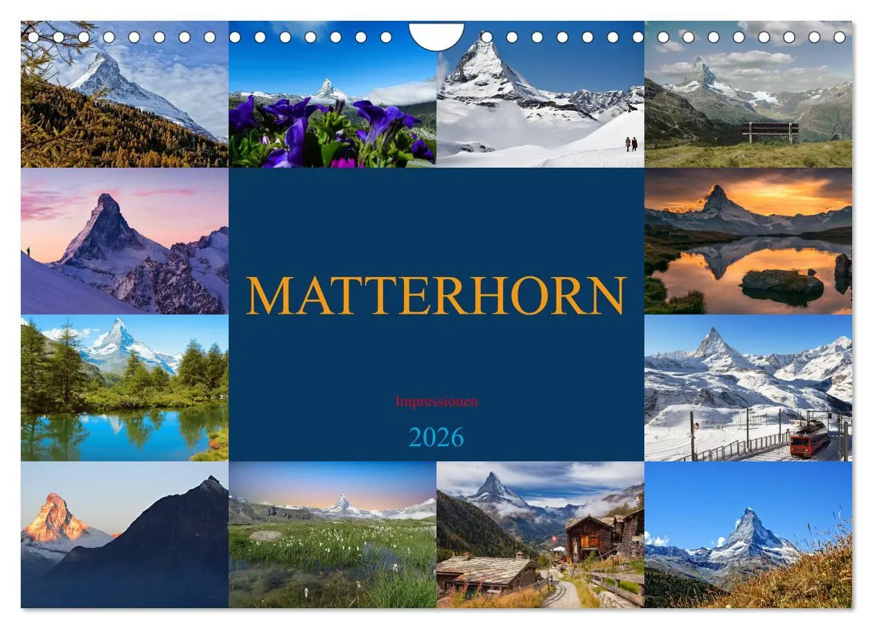 Cover: 9783457375662 | MATTERHORN Impressionen (Wandkalender 2026 DIN A4 quer), CALVENDO...