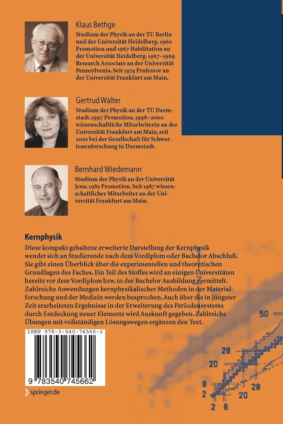 Rückseite: 9783540745662 | Kernphysik | Eine Einführung | Klaus Bethge (u. a.) | Taschenbuch