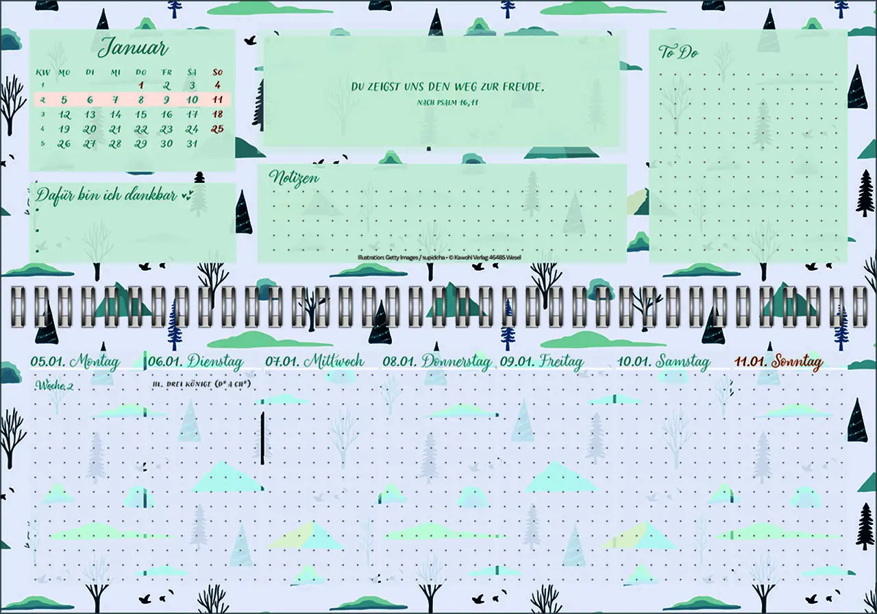 Bild: 9783754825662 | Meine fröhlich-bunte Segenswoche 2026 | Wochen-Tischkalender | Deutsch