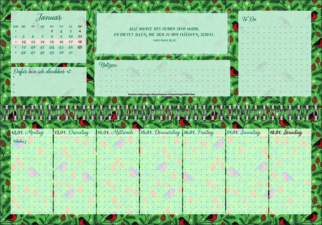 Bild: 9783754825662 | Meine fröhlich-bunte Segenswoche 2026 | Wochen-Tischkalender | Deutsch