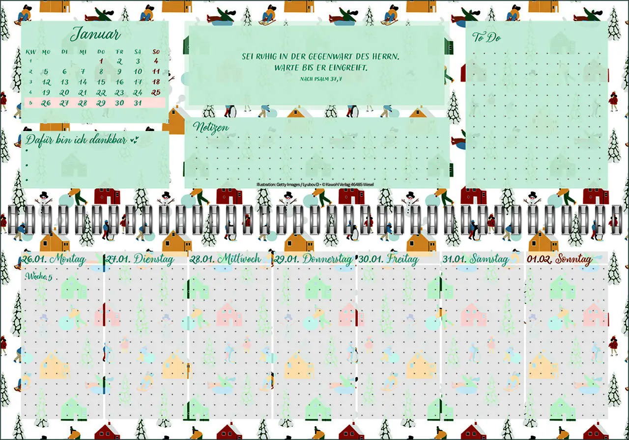 Bild: 9783754825662 | Meine fröhlich-bunte Segenswoche 2026 | Wochen-Tischkalender | Deutsch