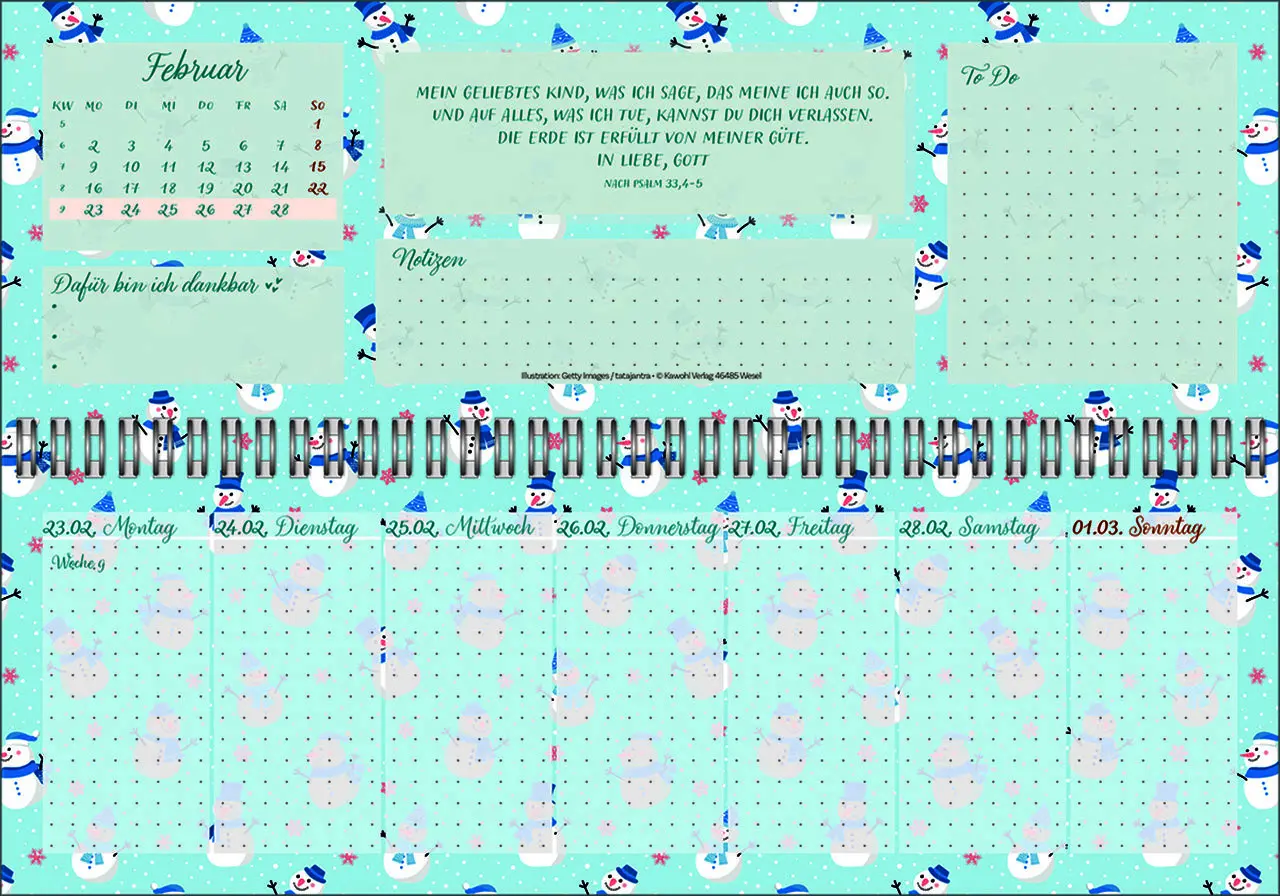 Bild: 9783754825662 | Meine fröhlich-bunte Segenswoche 2026 | Wochen-Tischkalender | Deutsch
