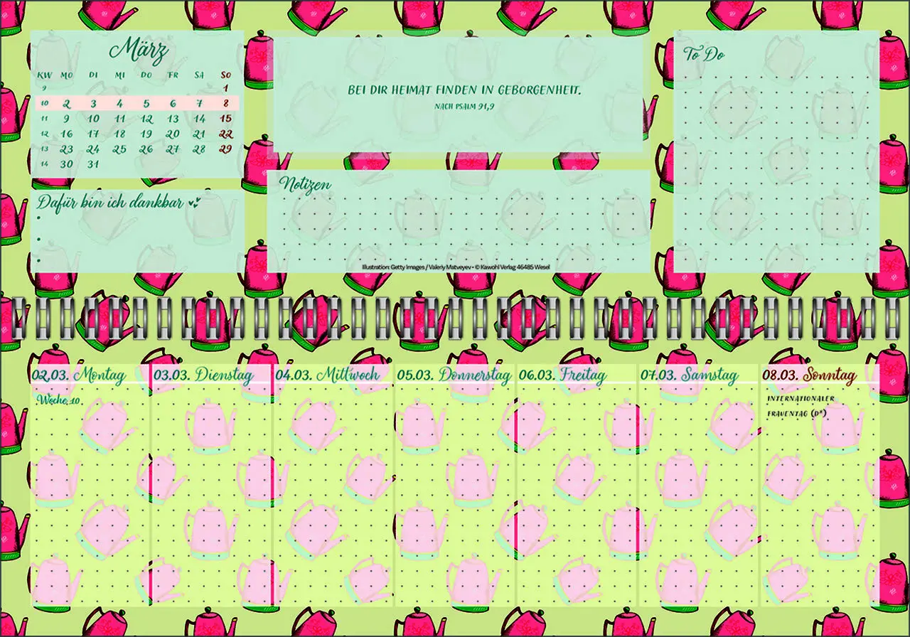 Bild: 9783754825662 | Meine fröhlich-bunte Segenswoche 2026 | Wochen-Tischkalender | Deutsch