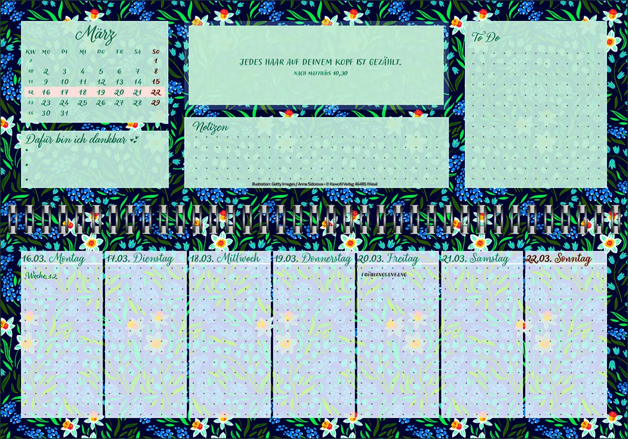 Bild: 9783754825662 | Meine fröhlich-bunte Segenswoche 2026 | Wochen-Tischkalender | Deutsch