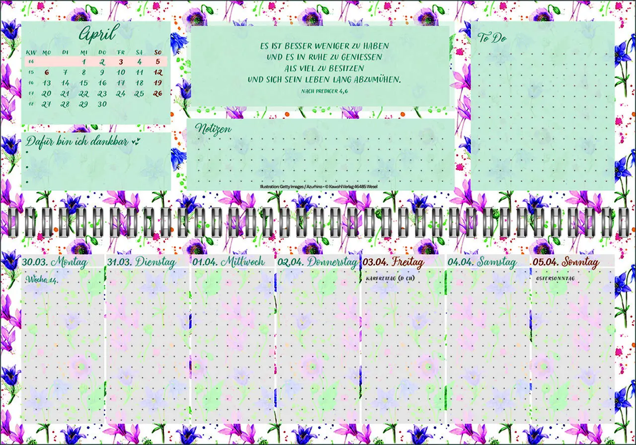 Bild: 9783754825662 | Meine fröhlich-bunte Segenswoche 2026 | Wochen-Tischkalender | Deutsch