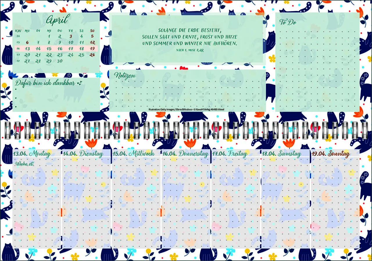 Bild: 9783754825662 | Meine fröhlich-bunte Segenswoche 2026 | Wochen-Tischkalender | Deutsch