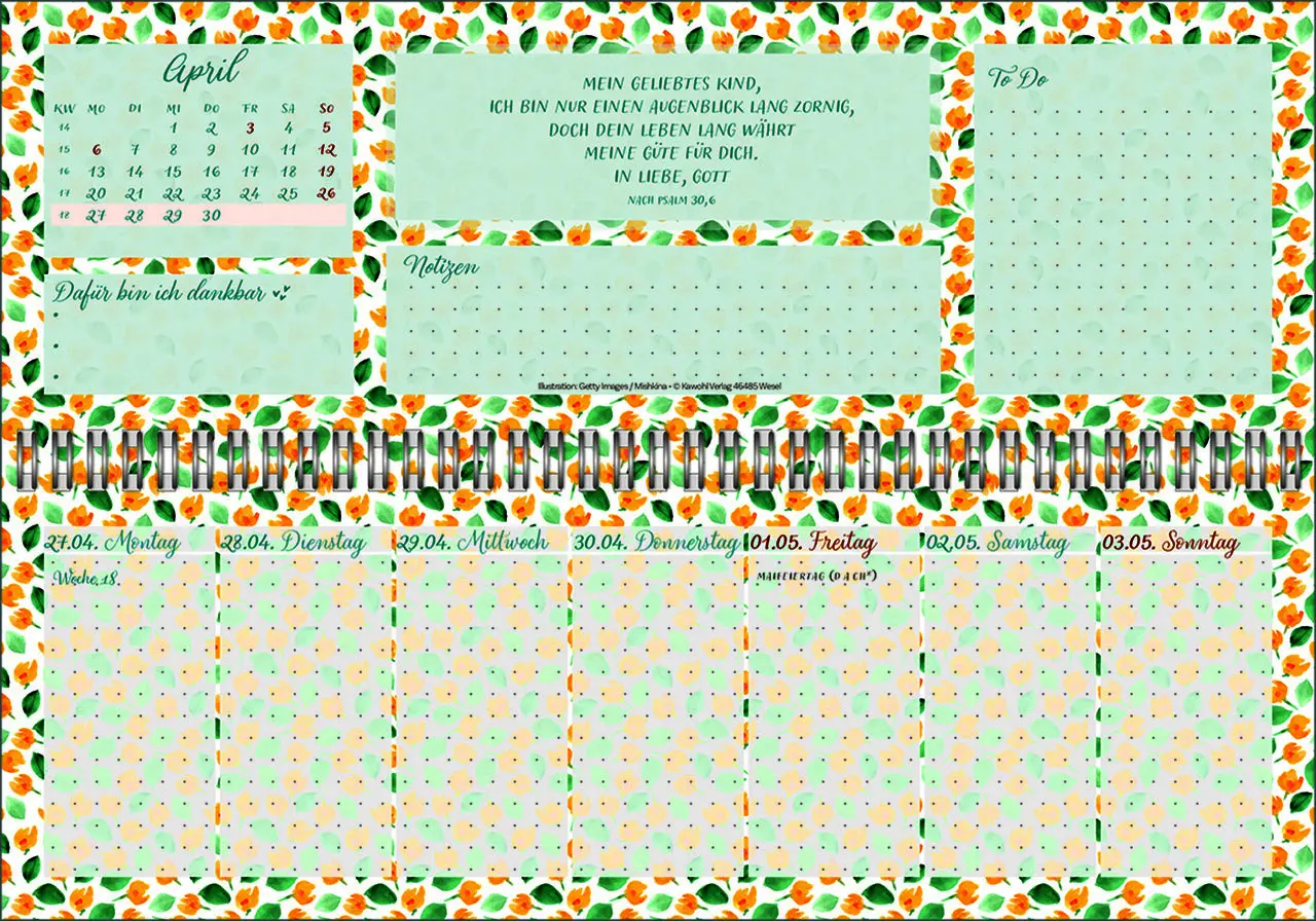 Bild: 9783754825662 | Meine fröhlich-bunte Segenswoche 2026 | Wochen-Tischkalender | Deutsch