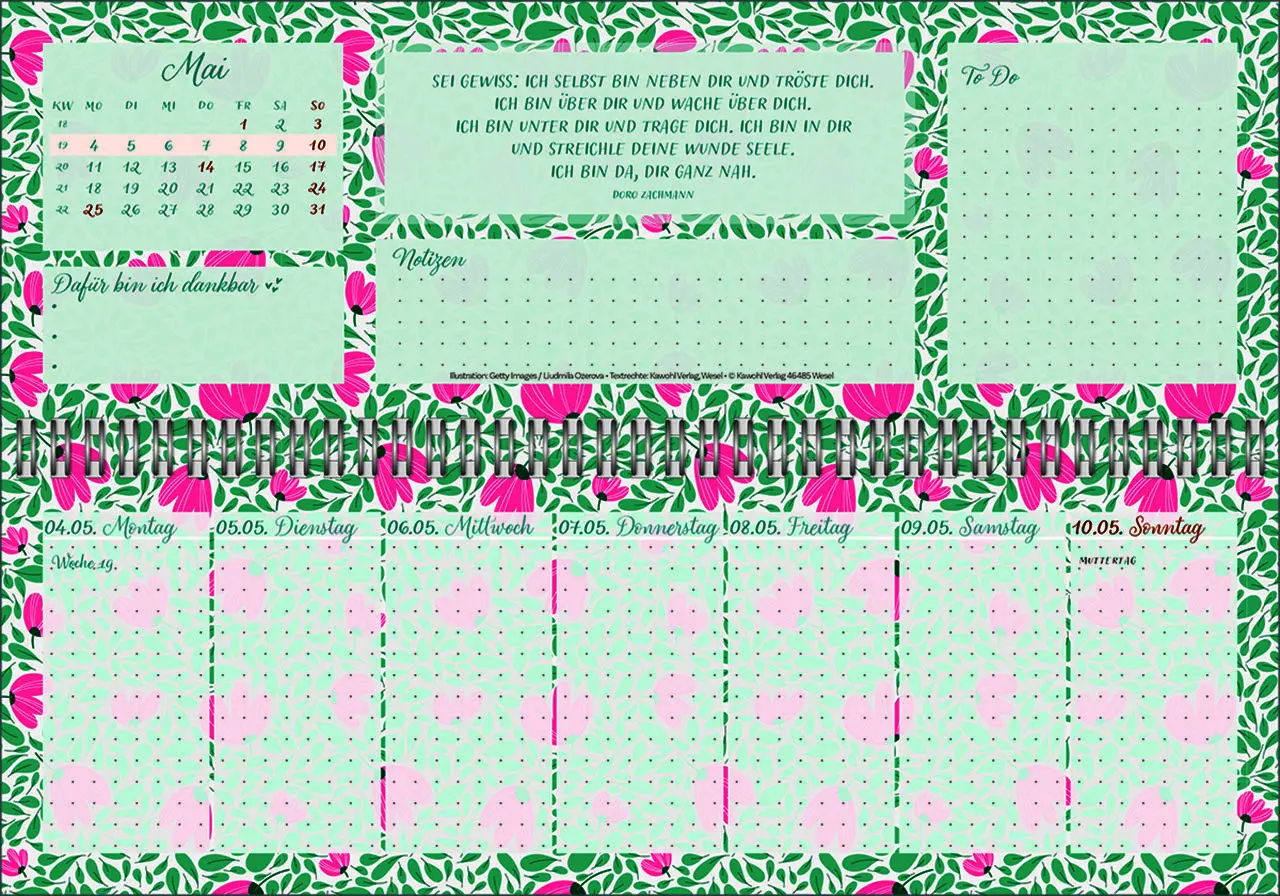 Bild: 9783754825662 | Meine fröhlich-bunte Segenswoche 2026 | Wochen-Tischkalender | Deutsch