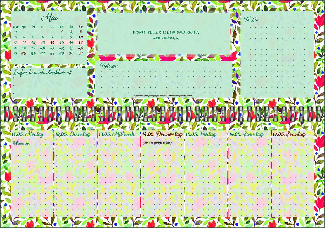 Bild: 9783754825662 | Meine fröhlich-bunte Segenswoche 2026 | Wochen-Tischkalender | Deutsch