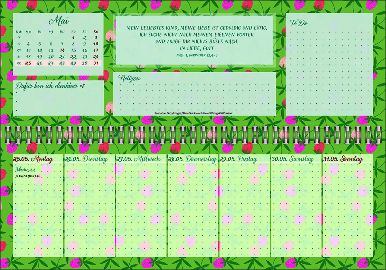 Bild: 9783754825662 | Meine fröhlich-bunte Segenswoche 2026 | Wochen-Tischkalender | Deutsch
