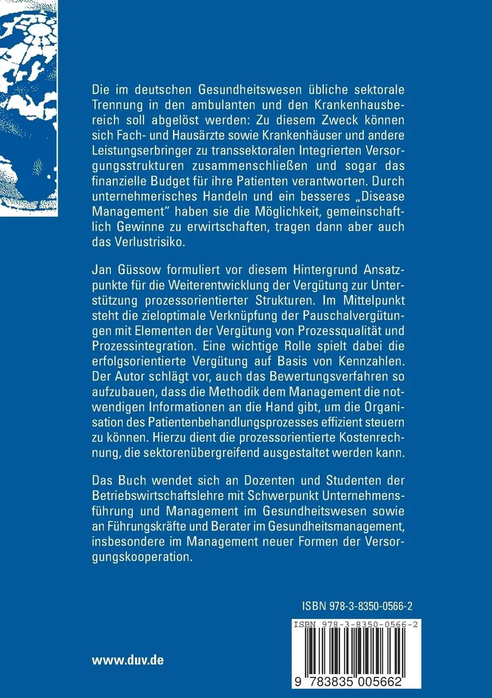 Rückseite: 9783835005662 | Vergütung Integrierter Versorgungsstrukturen im Gesundheitswesen