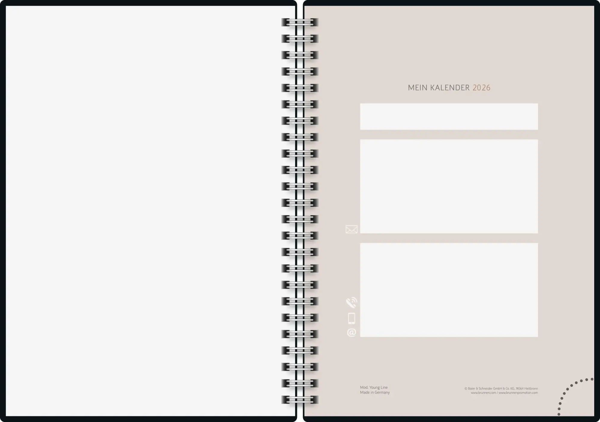Bild: 4061947145762 | rido/idé 7021407026 Buchkalender Young Line 2026 "One Line" A5, Papier