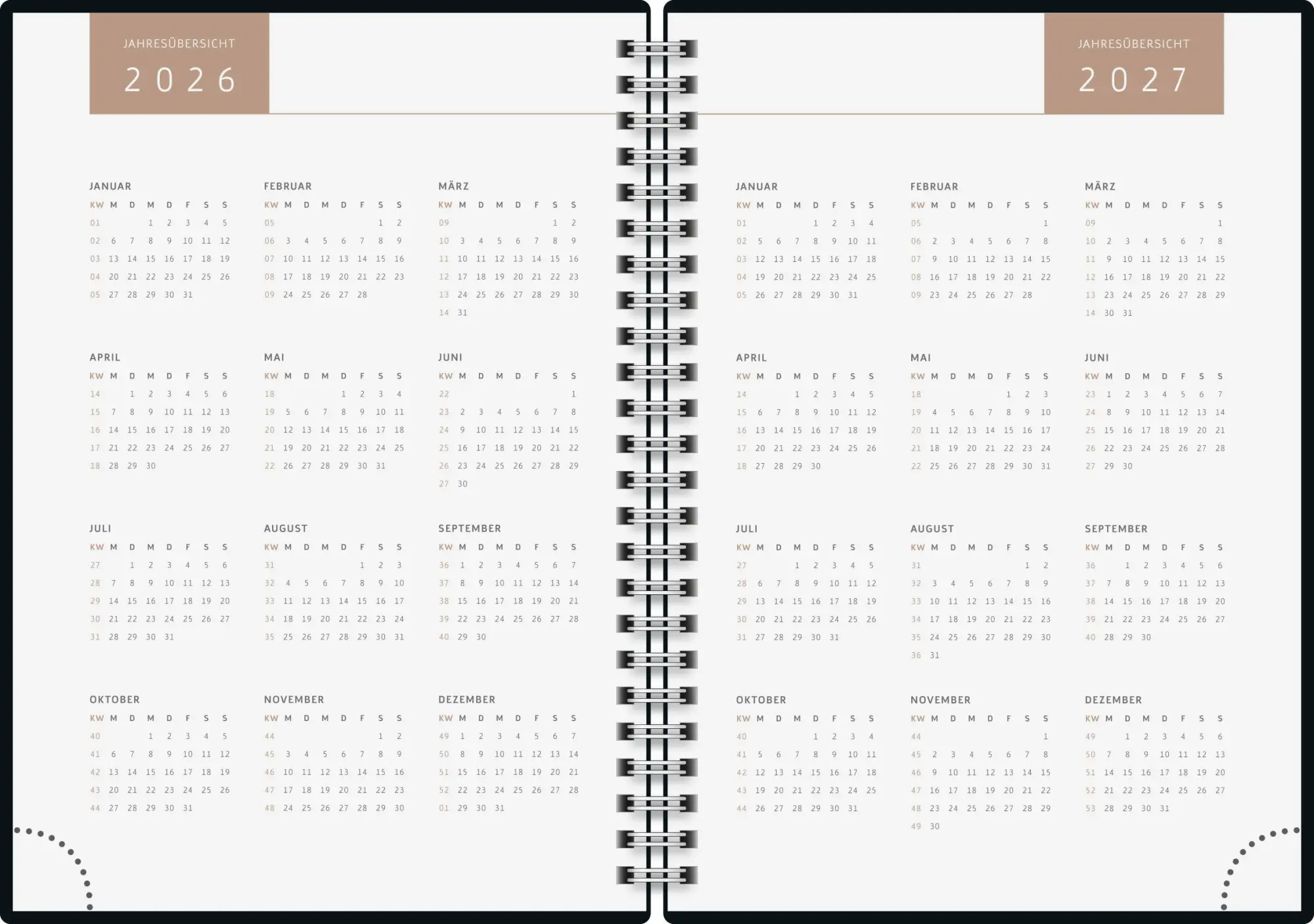 Bild: 4061947145762 | rido/idé 7021407026 Buchkalender Young Line 2026 "One Line" A5, Papier
