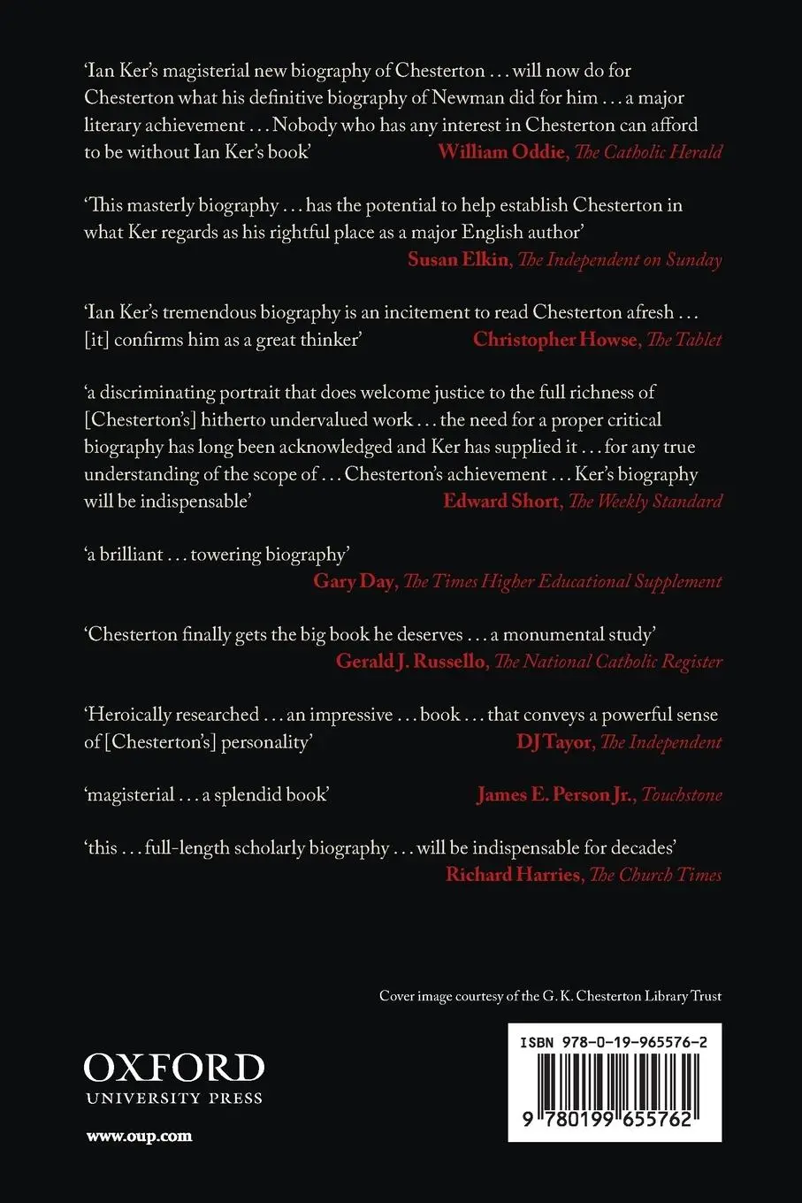 Rückseite: 9780199655762 | G. K. Chesterton | A Biography | Ian Ker | Taschenbuch | Englisch