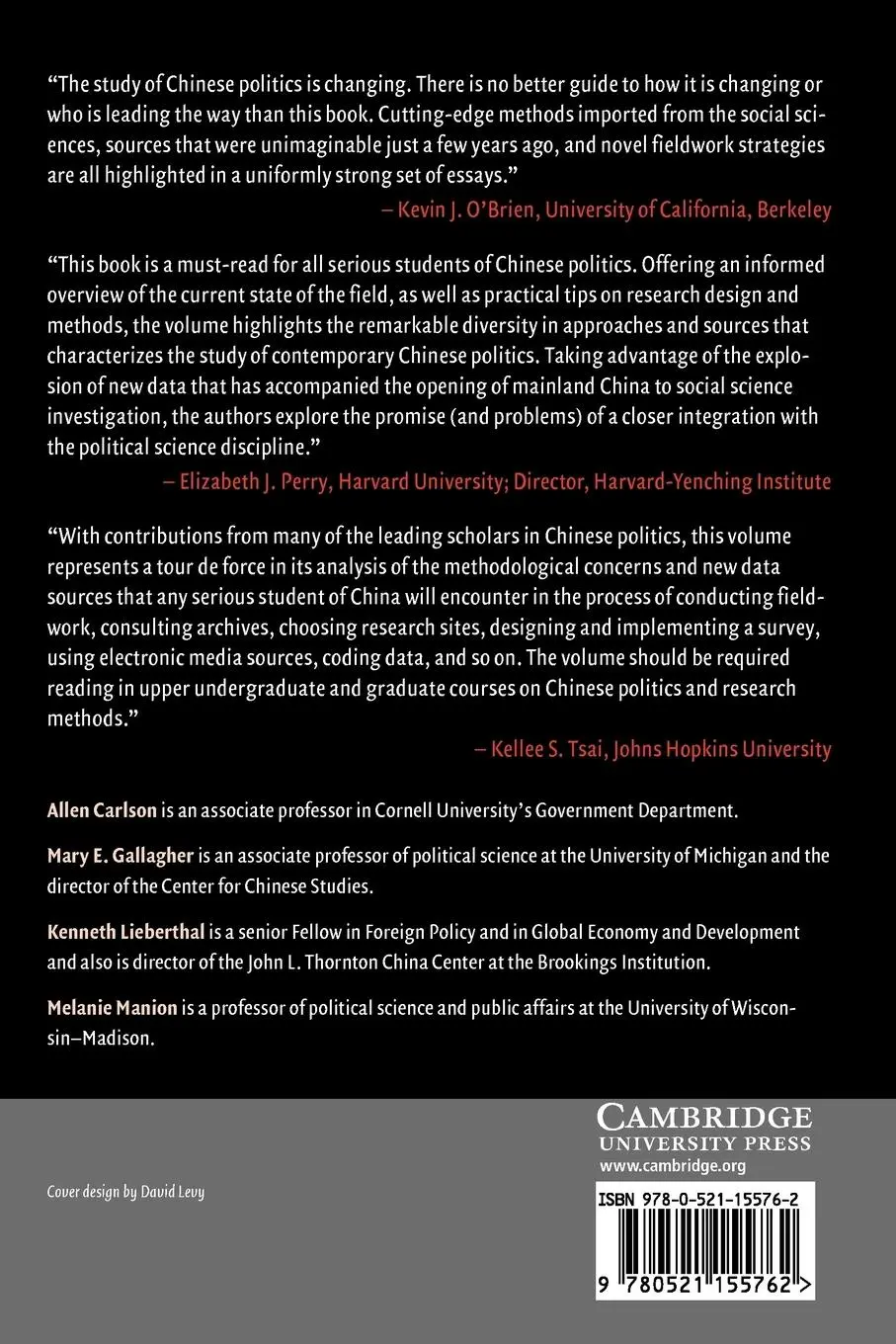 Rückseite: 9780521155762 | Contemporary Chinese Politics | Allen Carlson (u. a.) | Taschenbuch